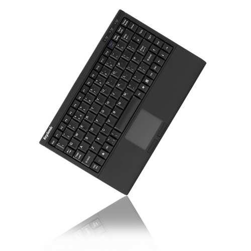 RAIDSONIC KeySonic ACK-540U+ mini tastatur med touchpad – USB, sort (UK QWERTY) billede