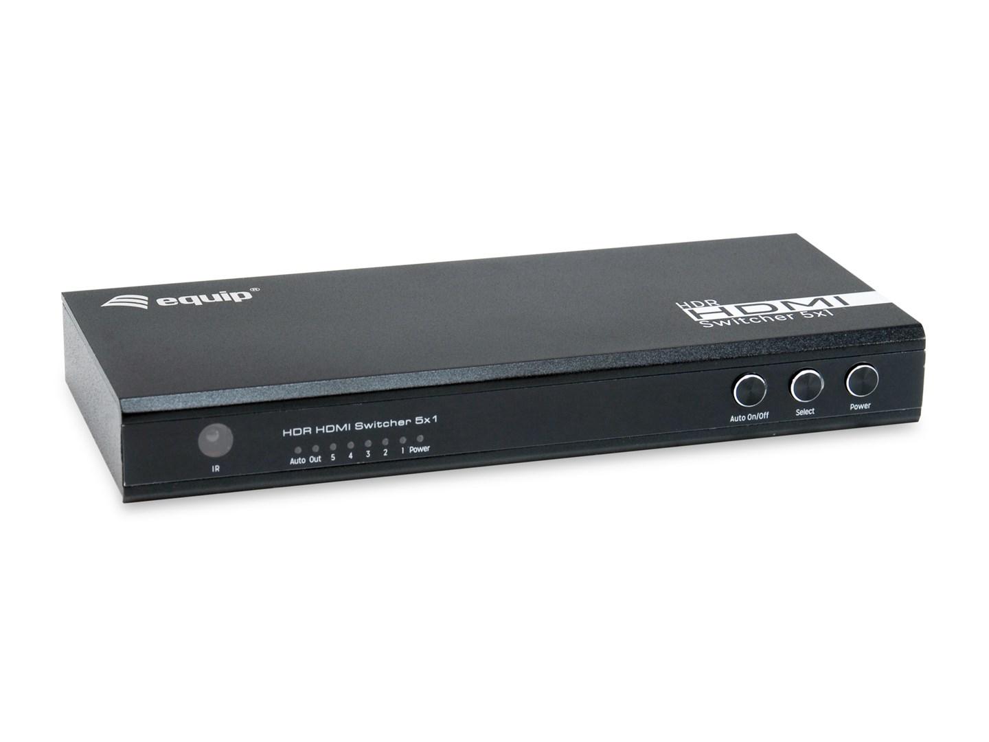 Equip 332726 HDMI-switch 5x1 – 4K Ultra HD, HDR, HDMI 2.0 billede