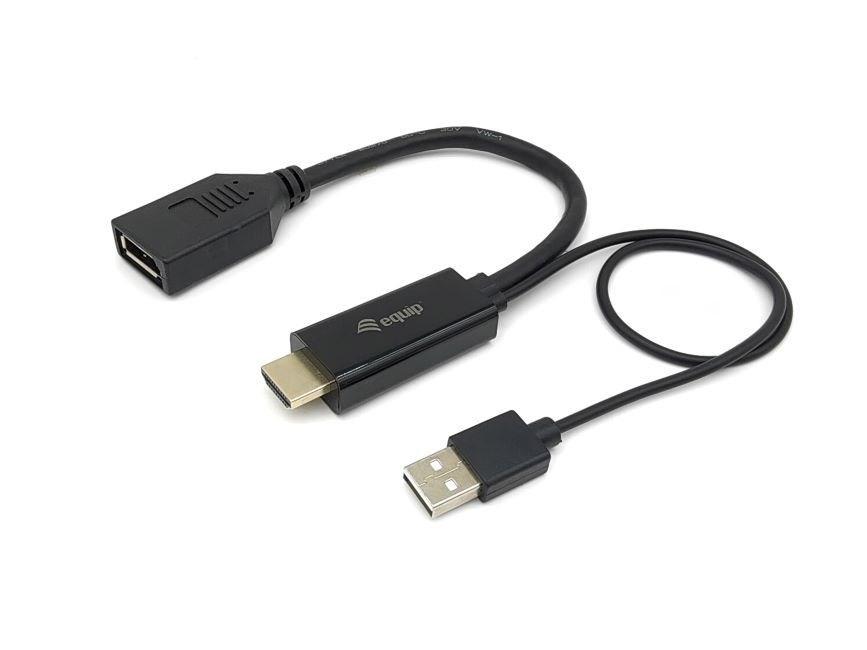 Equip HDMI til DisplayPort adapter – 4K, 60 Hz, USB-strøm billede