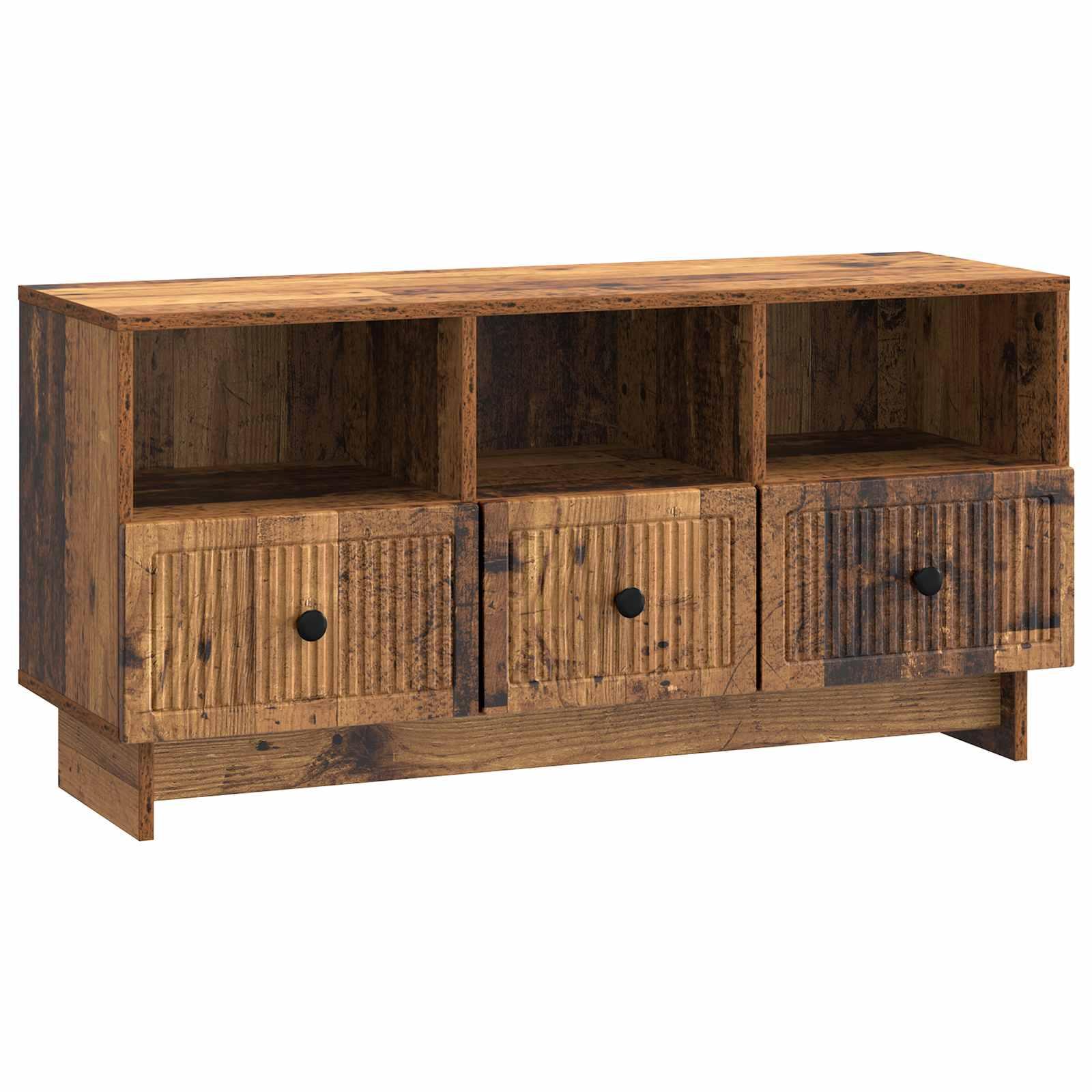 TV-skab Gammelt træ 102 x 34,5 x 50 cm Konstrueret træ billede