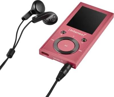 Intenso Video Scooter BT, MP3 afspiller, 16 GB, LCD, USB 2.0, Lyserød, Hovedtelefoner inkluderet