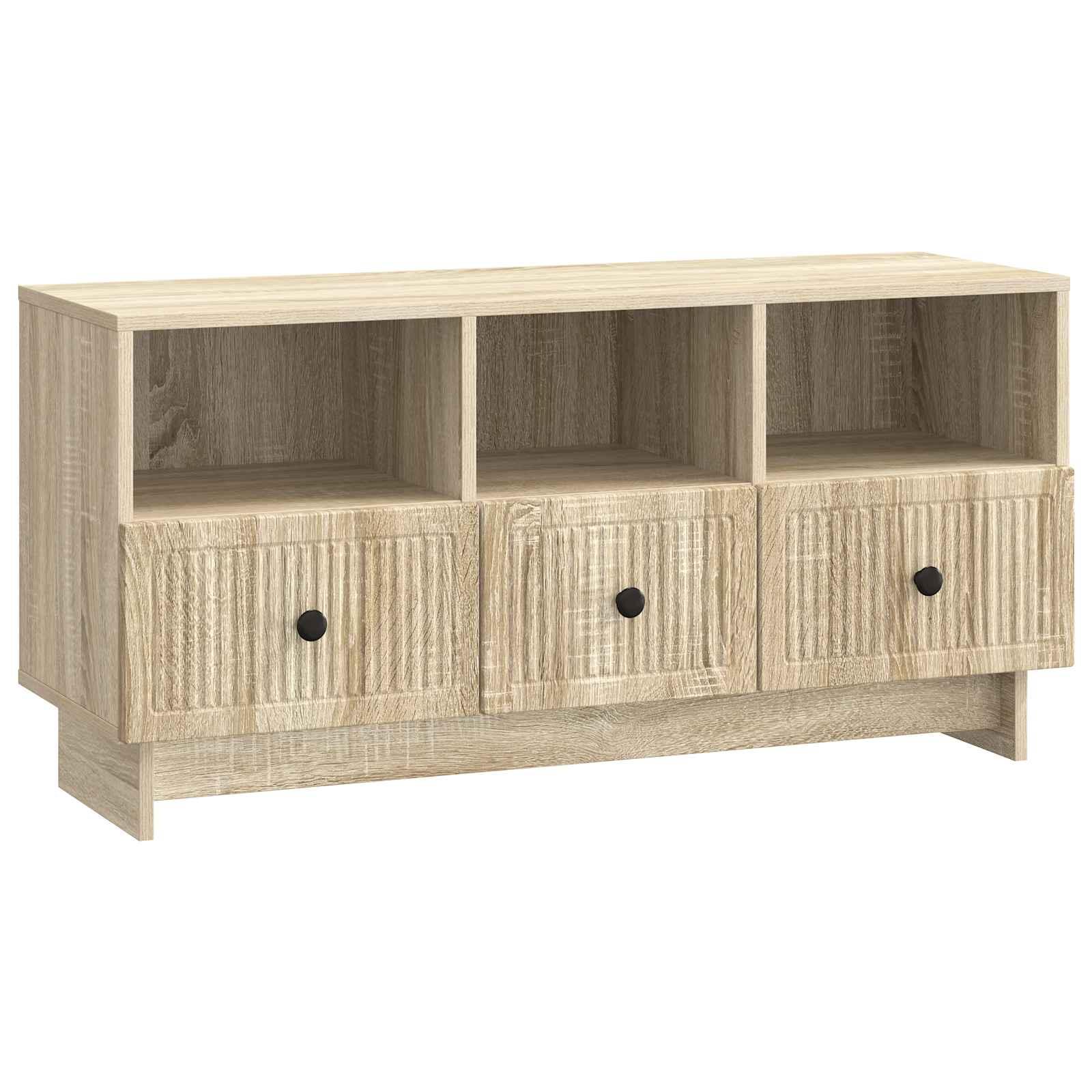 TV-skab med skuffe Sonoma-eg 102 x 34,5 x 50 cm Konstrueret træ billede