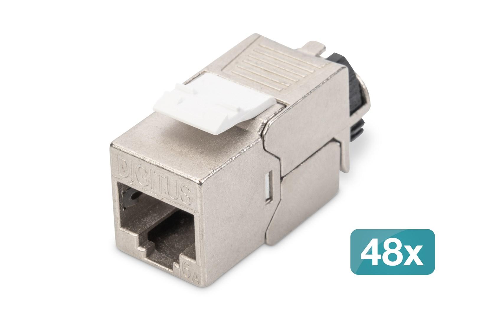 DIGITUS Cat6a keystone modul, skærmet med intelligent kabelstyring - 48 stk. billede