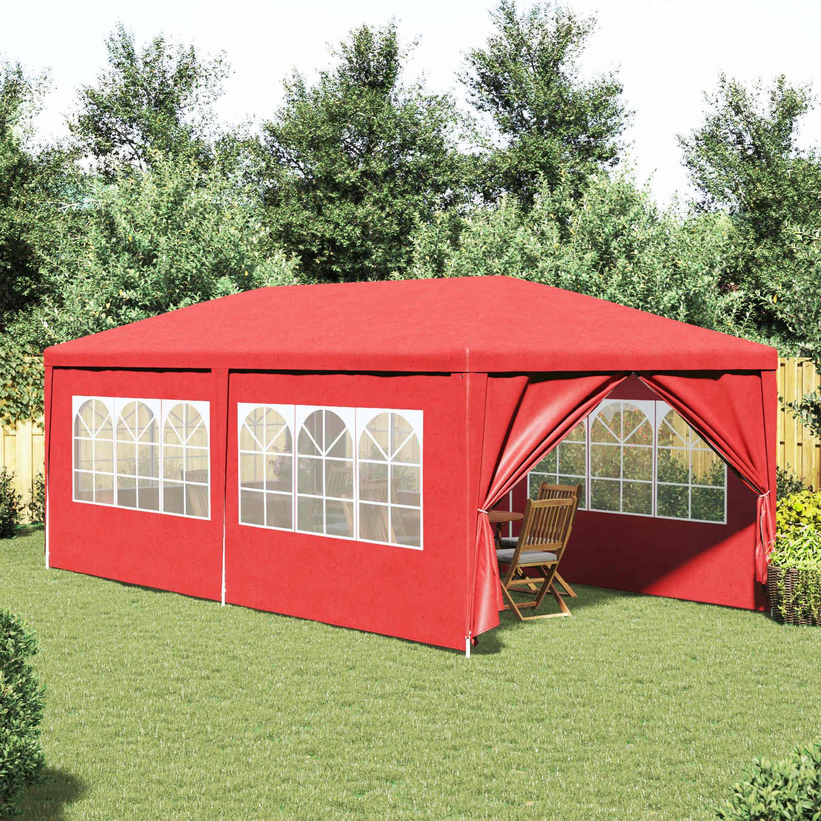 Party Tent Rød 600 x 300 x 255 cm PE og stål billede