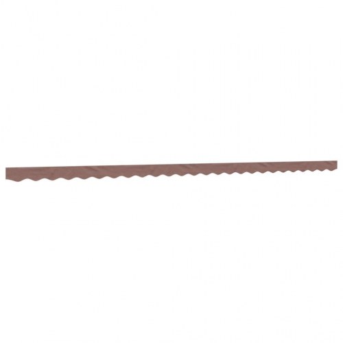 Volant til markisedug 6 m - stribet brun, 580 × 20 cm