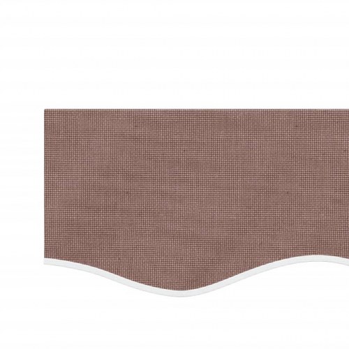 Volant til markisedug 4 m - stribet brun, 380 × 20 cm