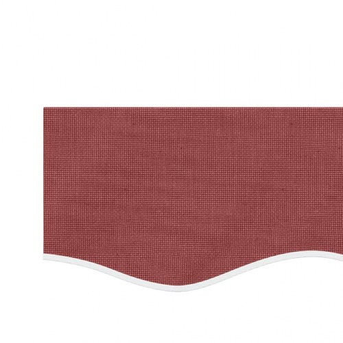 Volant til markisedug 3 m - stribet bordeaux, 280 × 20 cm