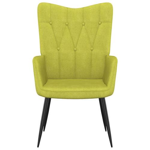 Lænestol med fodskammel 62x68,5x96 cm stof grøn