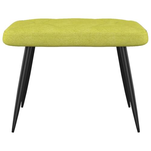 Lænestol med fodskammel 62x68,5x96 cm stof grøn