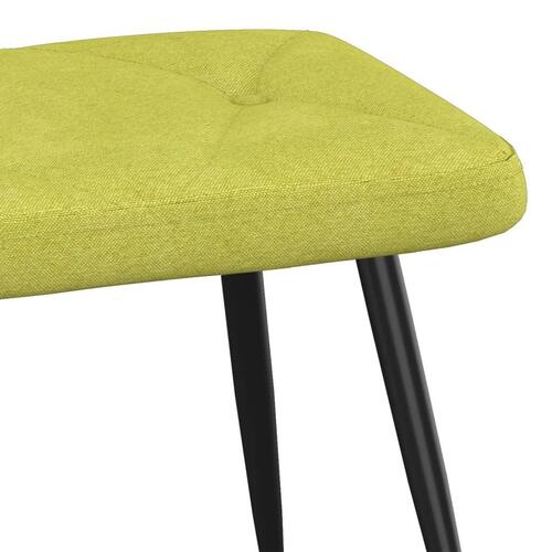 Lænestol med fodskammel 62x68,5x96 cm stof grøn
