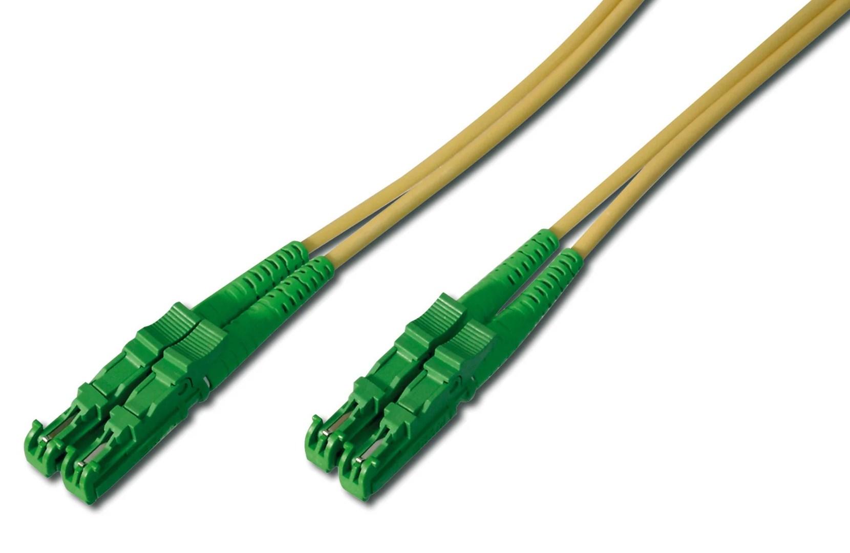 EQUIP E2000/APC til E2000/APC fiberkabel, OS2 singlemode, duplex, 0,5 m billede