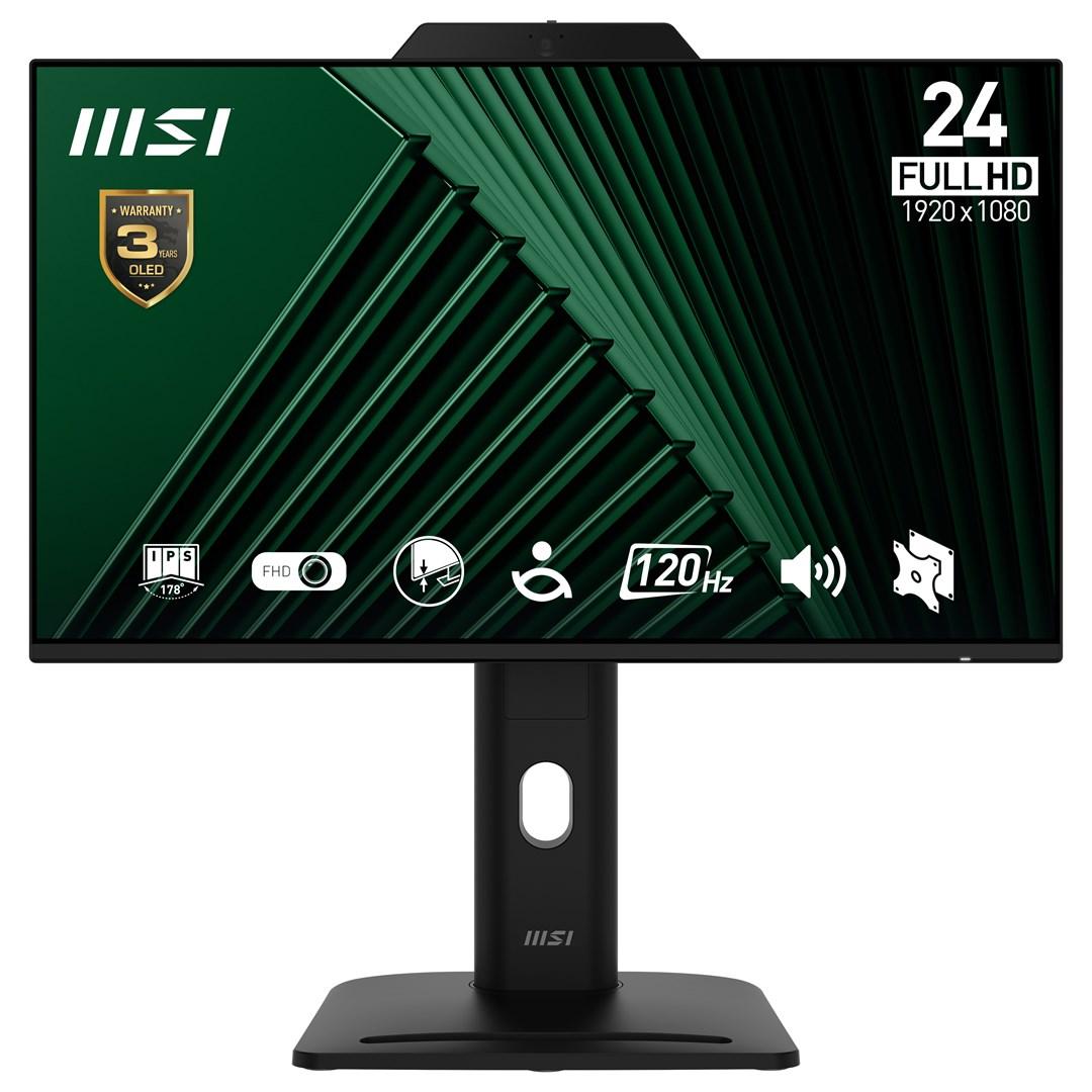 MSI Pro MP242P MGDE 23,8" Full HD IPS skærm - 120 Hz, webcam, højdejusterbar billede