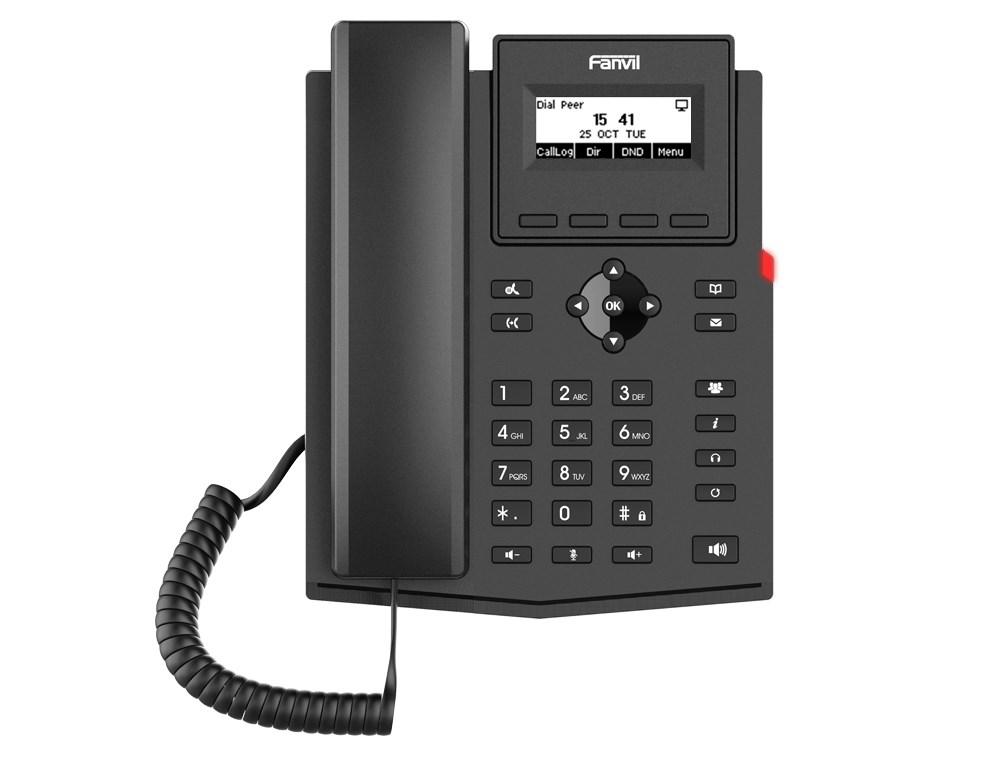 Fanvil X301W IP-telefon – sort, 2 linjer, LCD og Wi‑Fi billede
