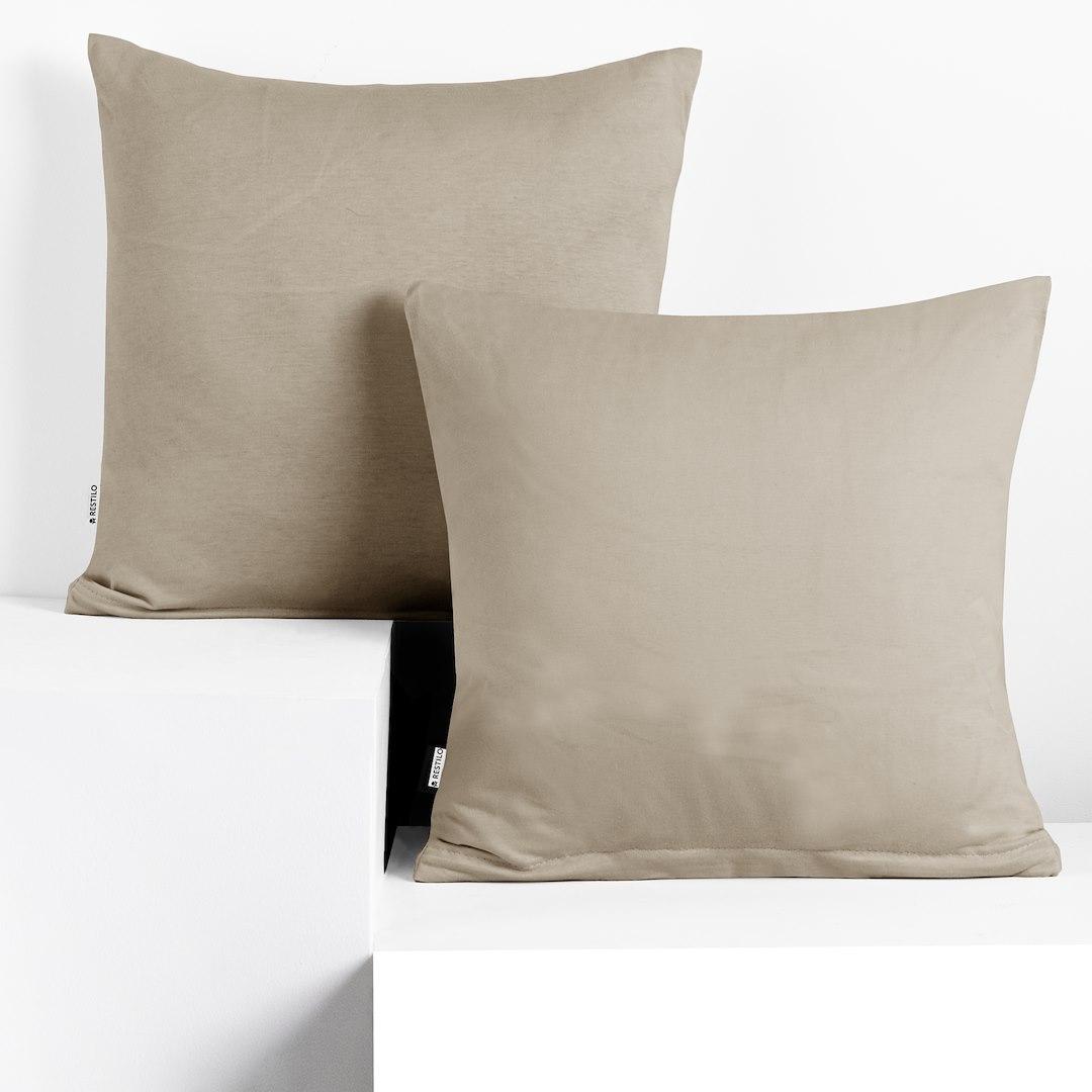 DecoKing Amber pudebetræk 40×40 cm - cappuccino, jersey, sæt med 2 billede