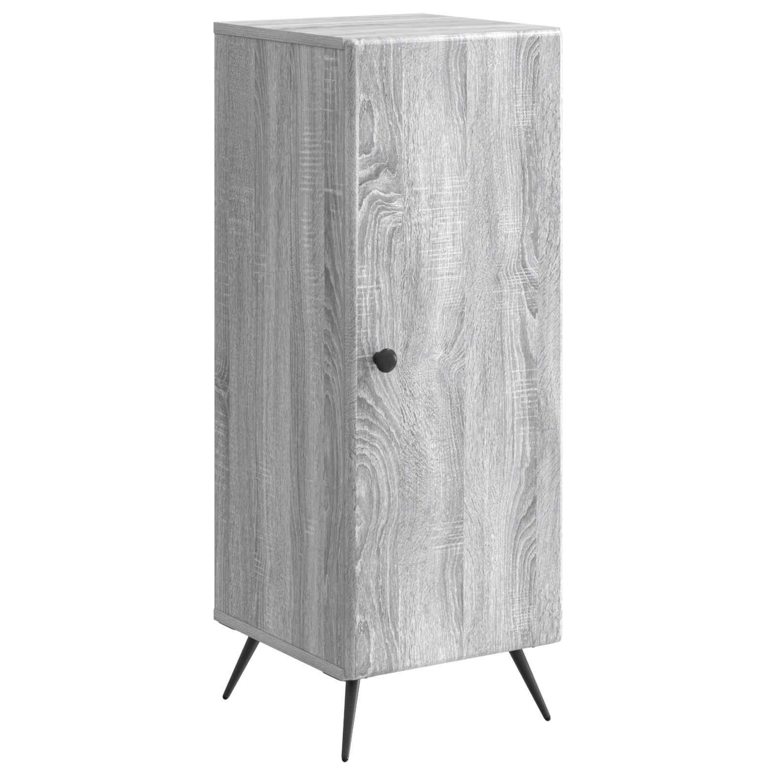 Sidebord Grå sonoma-eg 33 x 34,5 x 90 cm Konstrueret træ billede