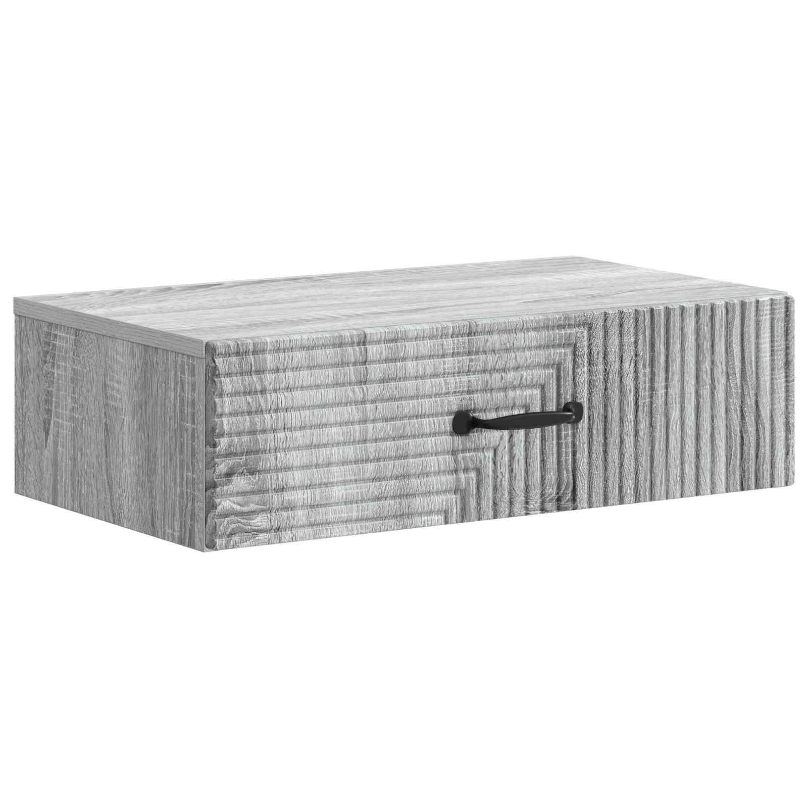 Væghængt Sideskab Grå sonoma-eg 59 x 34,5 x 17 cm billede