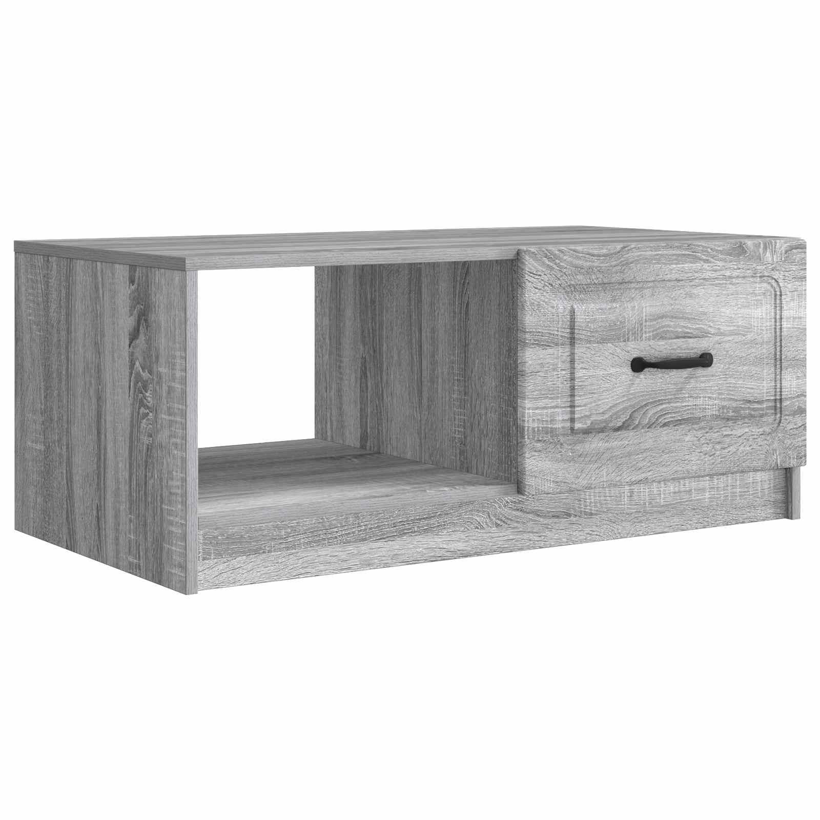 Sofabord Grå sonoma-eg 90 x 50 x 37 cm Konstrueret træ billede