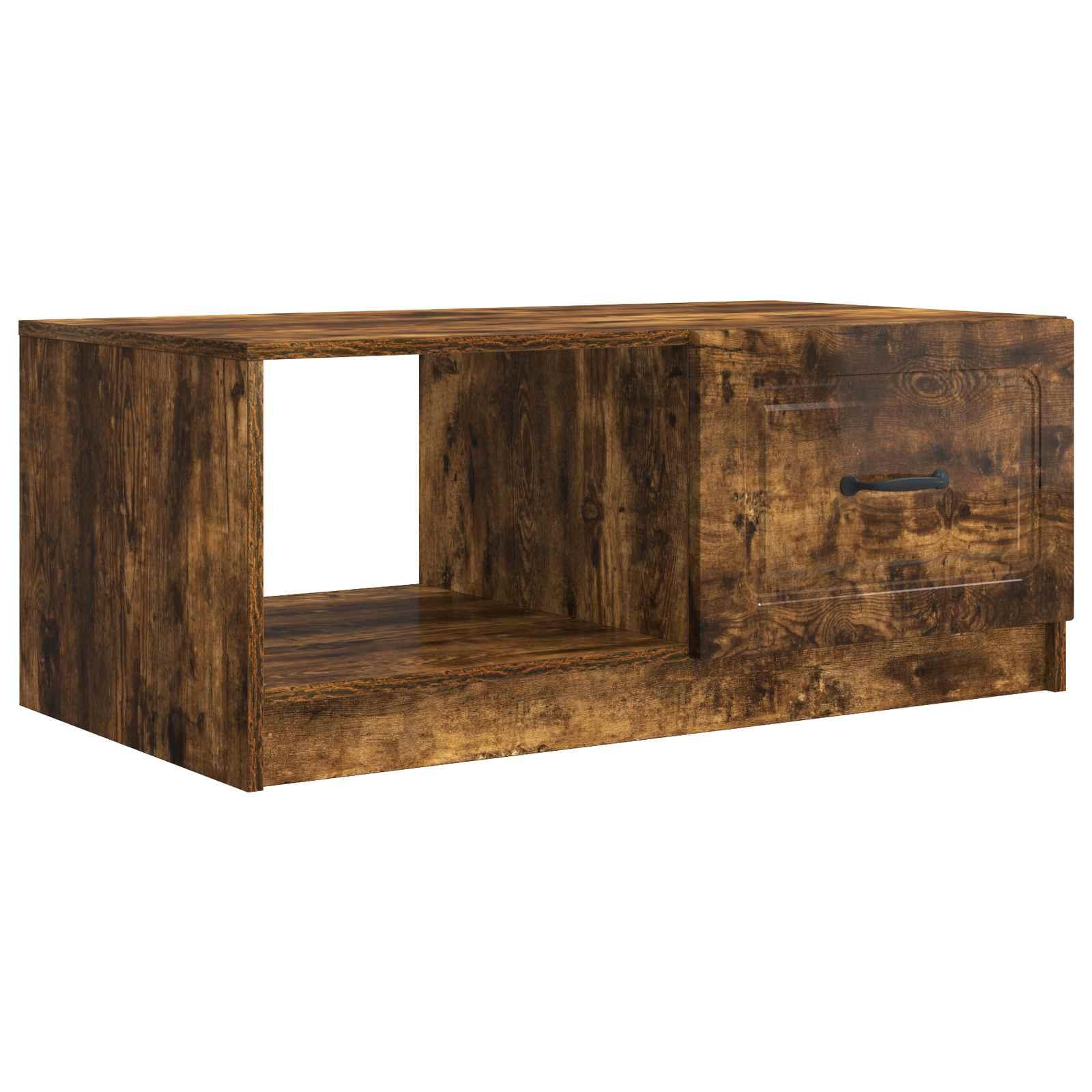Sofabord Røget eg 90 x 50 x 37 cm Konstrueret træ billede