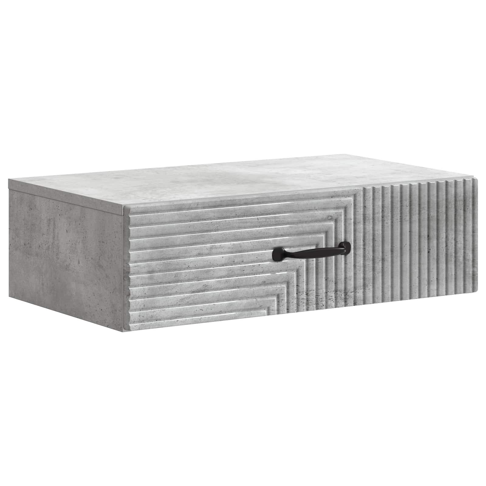 Væghængt Sideskab Betongrå 59 x 34,5 x 17 cm Konstrueret træ billede