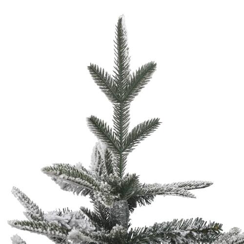 Kunstigt juletræ med puddersne 120 cm PVC og PE grøn