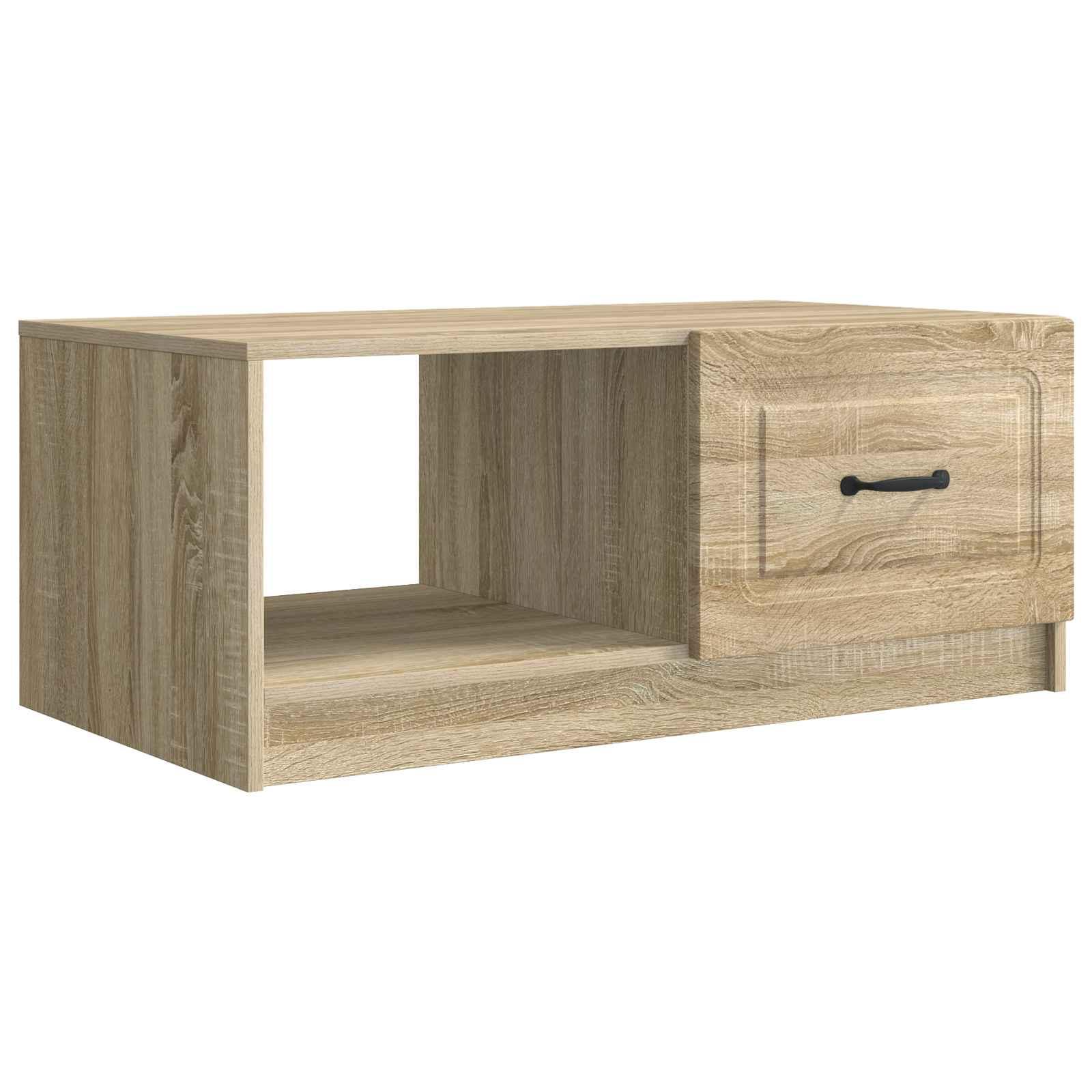 Sofabord Sonoma-eg 90 x 50 x 37 cm Konstrueret træ billede