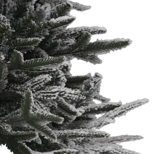 Kunstigt juletræ med puddersne 120 cm PVC og PE grøn
