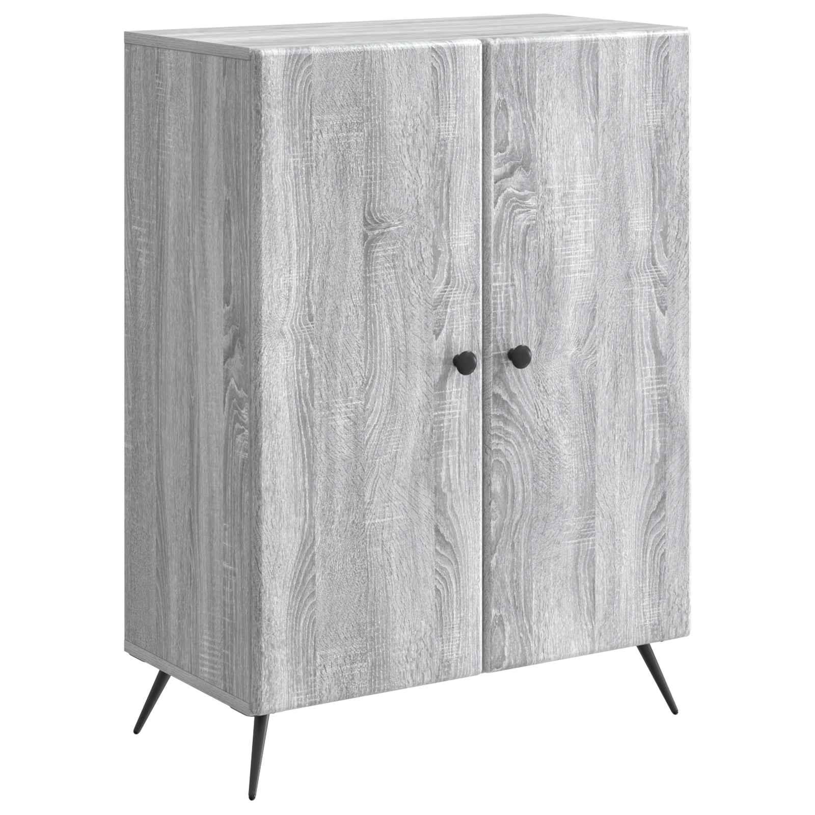 Sidebord Grå sonoma-eg 66 x 34,5 x 90 cm Konstrueret træ billede