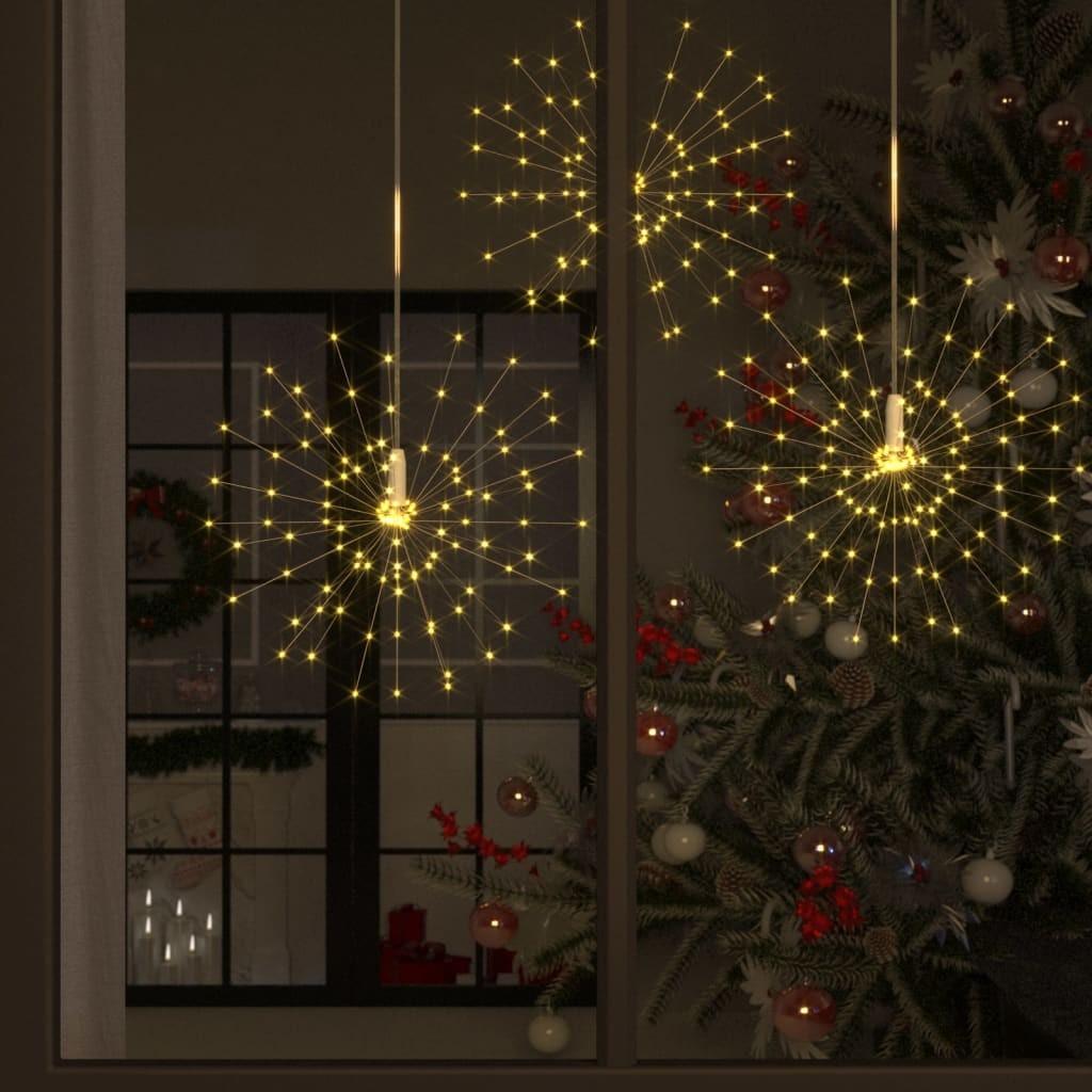 Udendørslys fyrværkeridesign 10 stk. 20 cm 1400 LED varm hvid billede