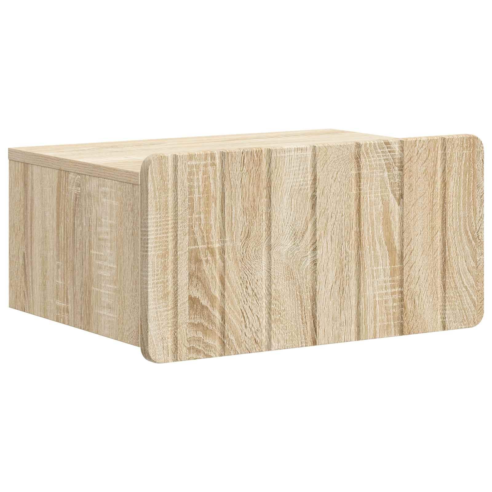 Væghængt Natbord Sonoma-eg 49 x 34,5 x 24 cm Konstrueret træ billede
