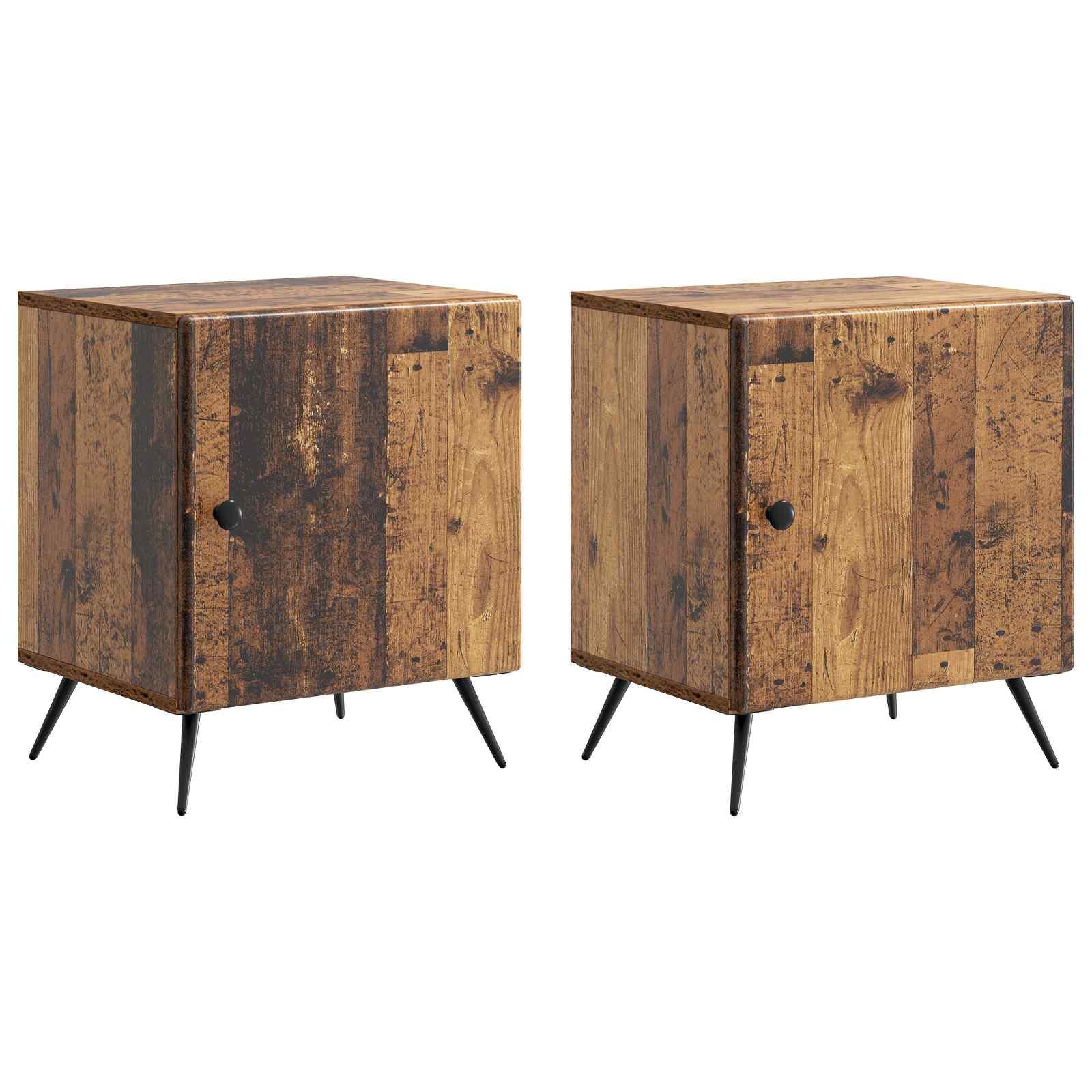 Natskab 2 stk Gammelt træ 43 x 34,5 x 50 cm Konstrueret træ billede