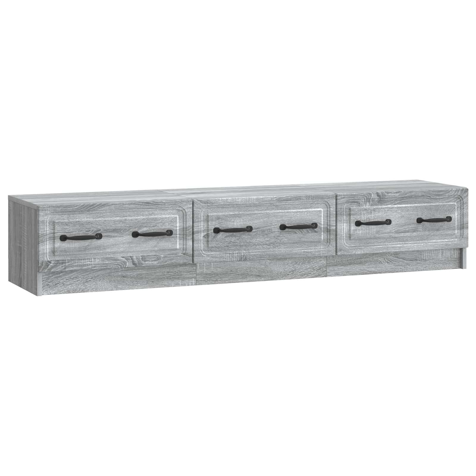 TV-skab Grå sonoma-eg 147 x 34,5 x 27 cm Konstrueret træ billede