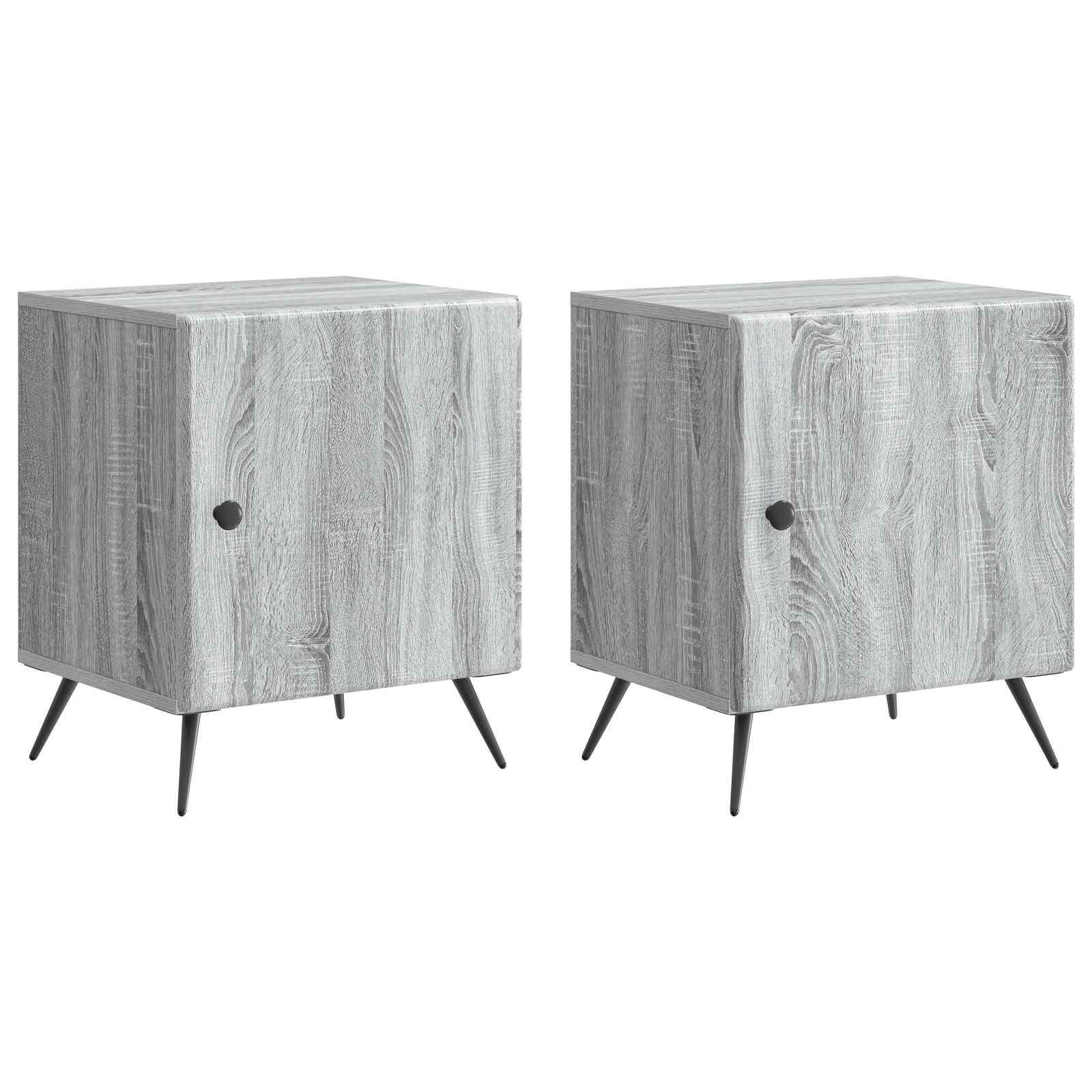 Natskab 2 stk Grå sonoma-eg 43 x 34,5 x 50 cm Konstrueret træ billede