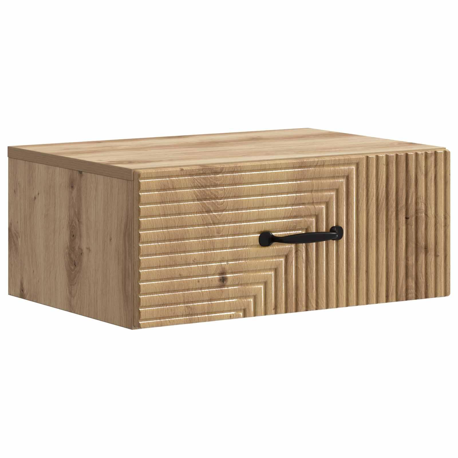 Væghængt Natbord Artisan-eg 49 x 34,5 x 20 cm Konstrueret træ billede