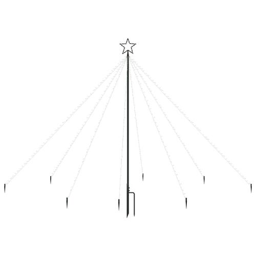 LED-lysjuletræ 2,5 m vandfaldsdesign inde/ude 400 LED'er