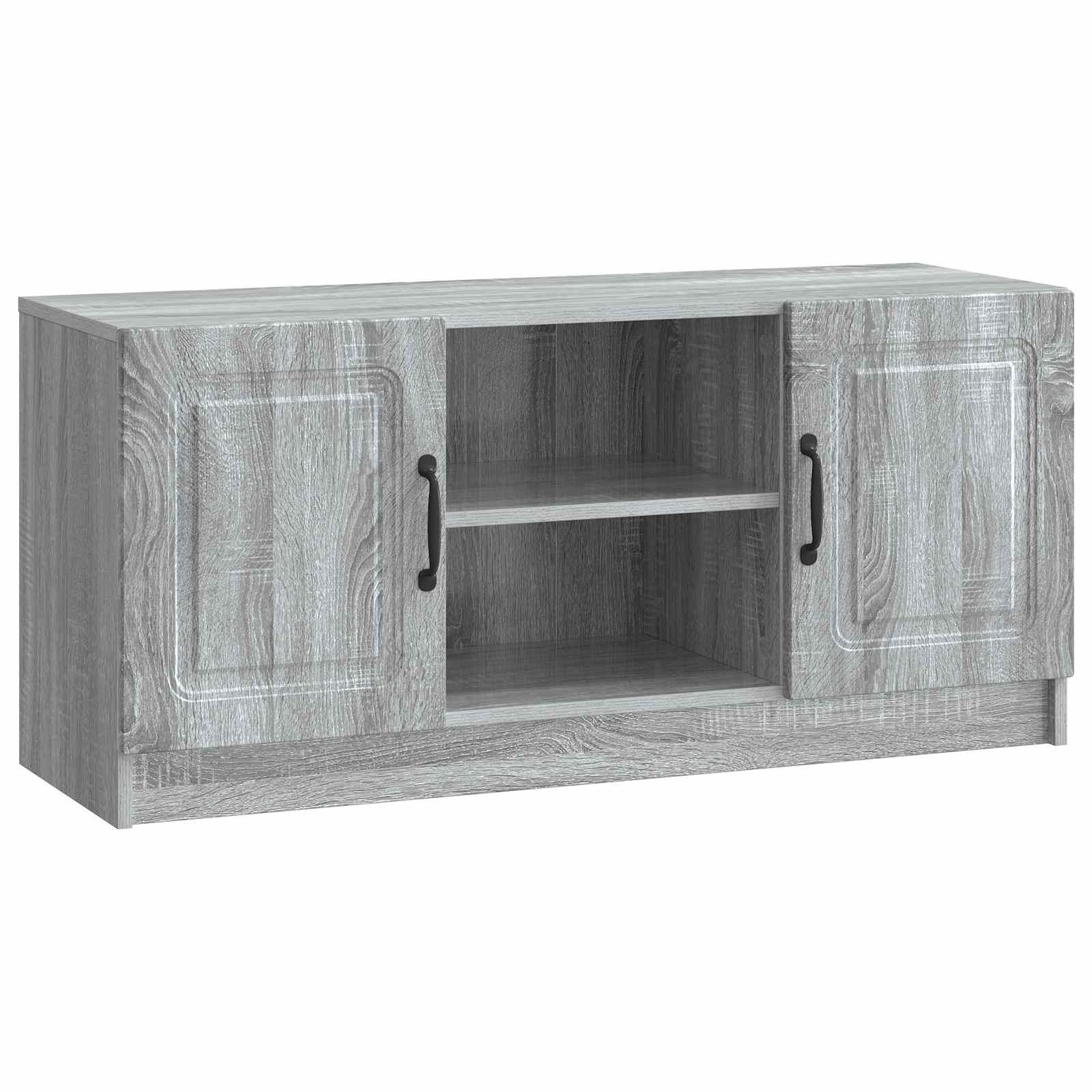 TV-skab i grå sonoma-eg - konstrueret træ, 102 × 34,5 × 47 cm billede