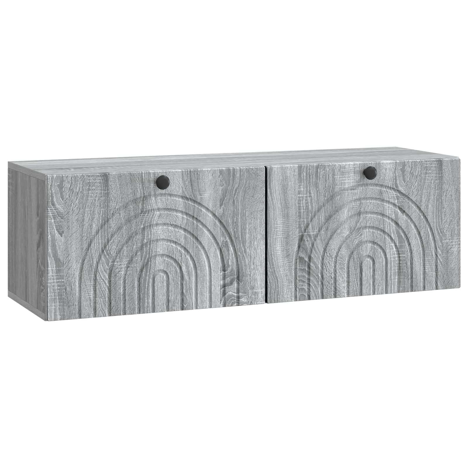 Væghængt TV-skab Grå sonoma-eg 98 x 31 x 30 cm Konstrueret træ billede