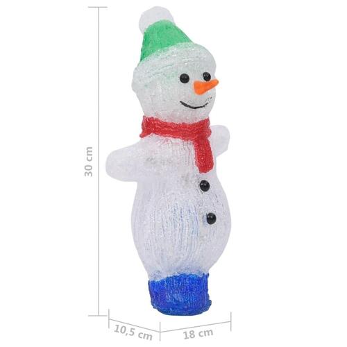 LED-julesnemand 30 cm indendørs/udendørs akryl