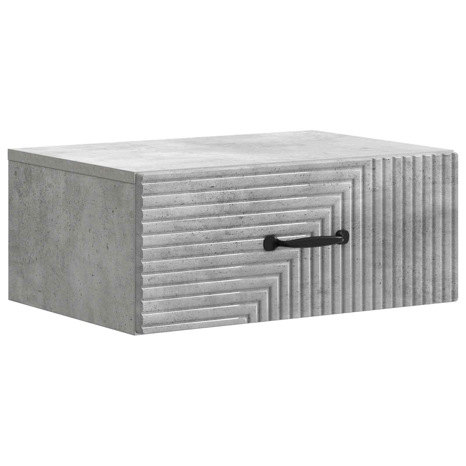 Væghængt Natbord Betongrå 49 x 34,5 x 20 cm Konstrueret træ billede