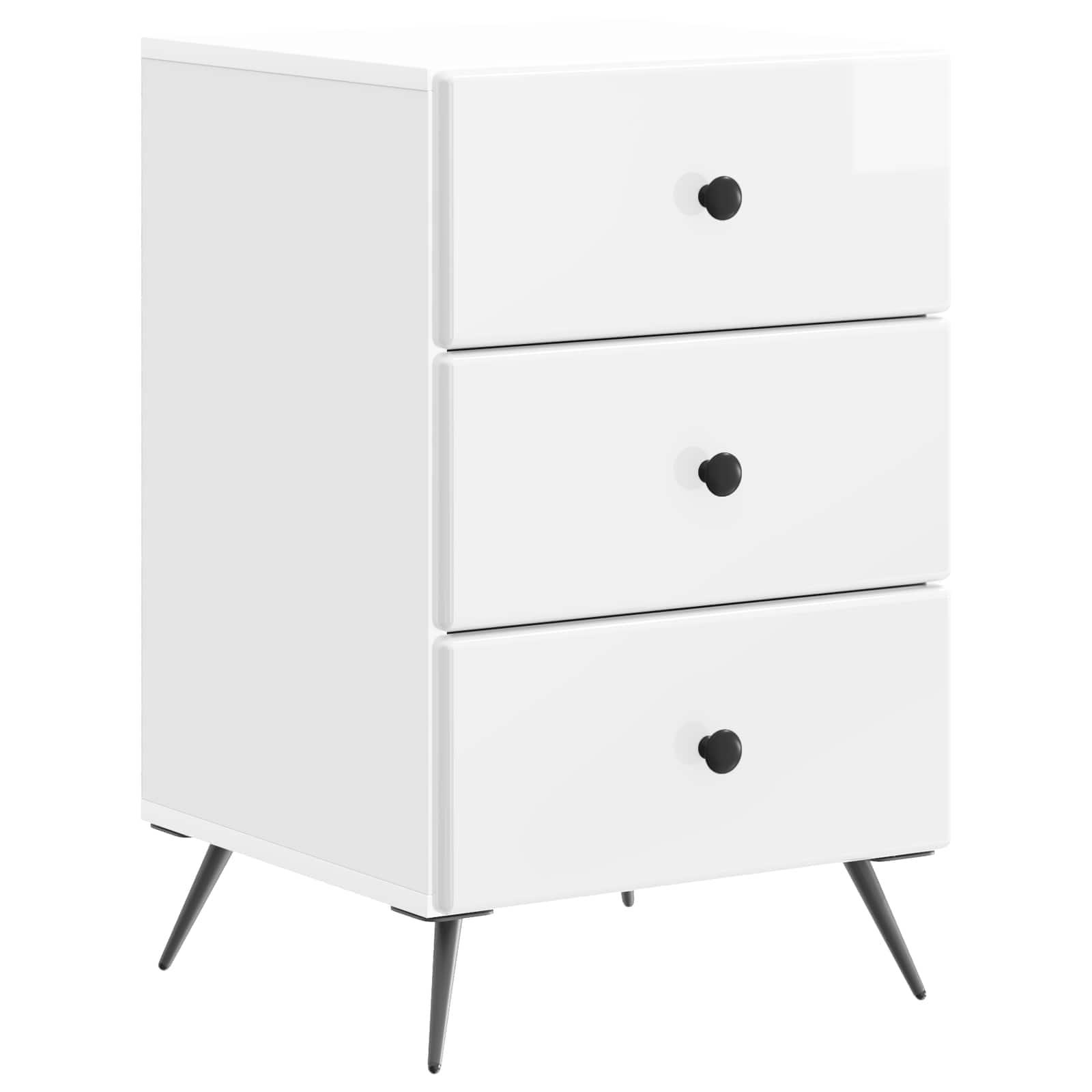 Natskab Hvid højglans 43 x 41 x 66,5 cm Konstrueret træ billede