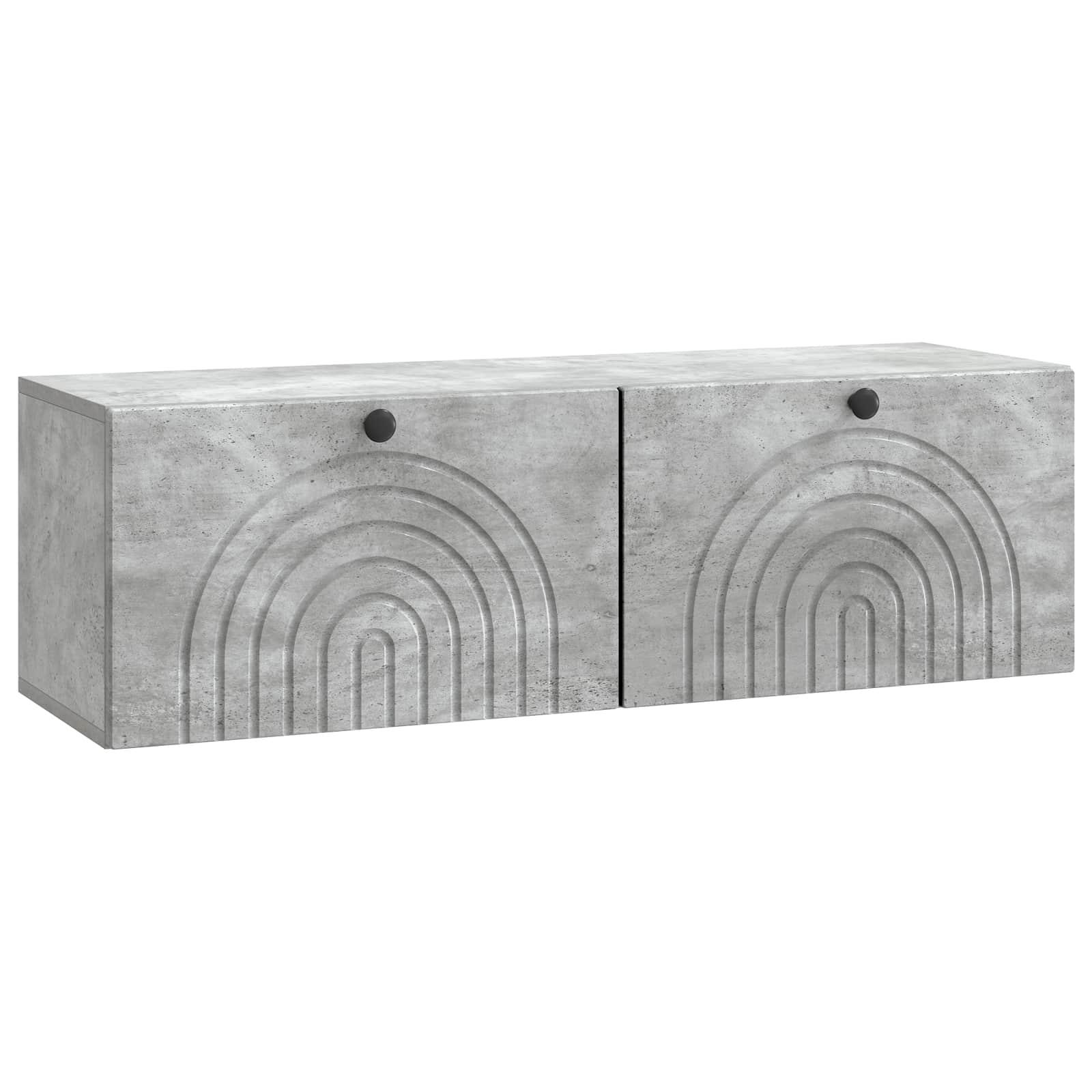 Væghængt TV-skab Betongrå 98 x 31 x 30 cm Konstrueret træ billede