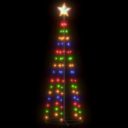 Kegleformet juletræ 70 LED'er 50x120 cm flerfarvet lys