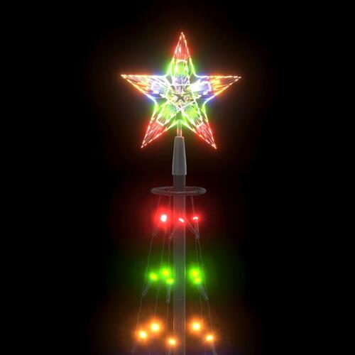 Kegleformet juletræ 70 LED'er 50x120 cm flerfarvet lys