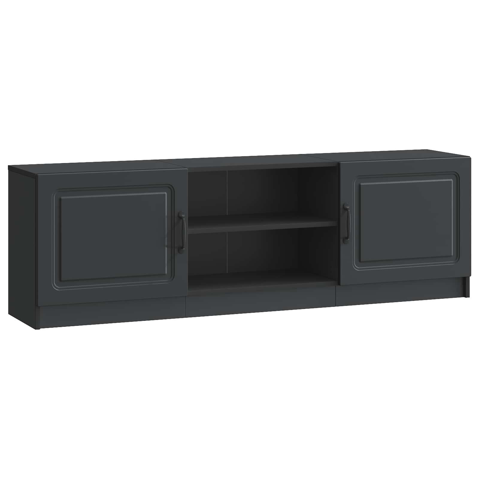 TV-skab Sort 150 x 31 x 47 cm Konstrueret træ billede