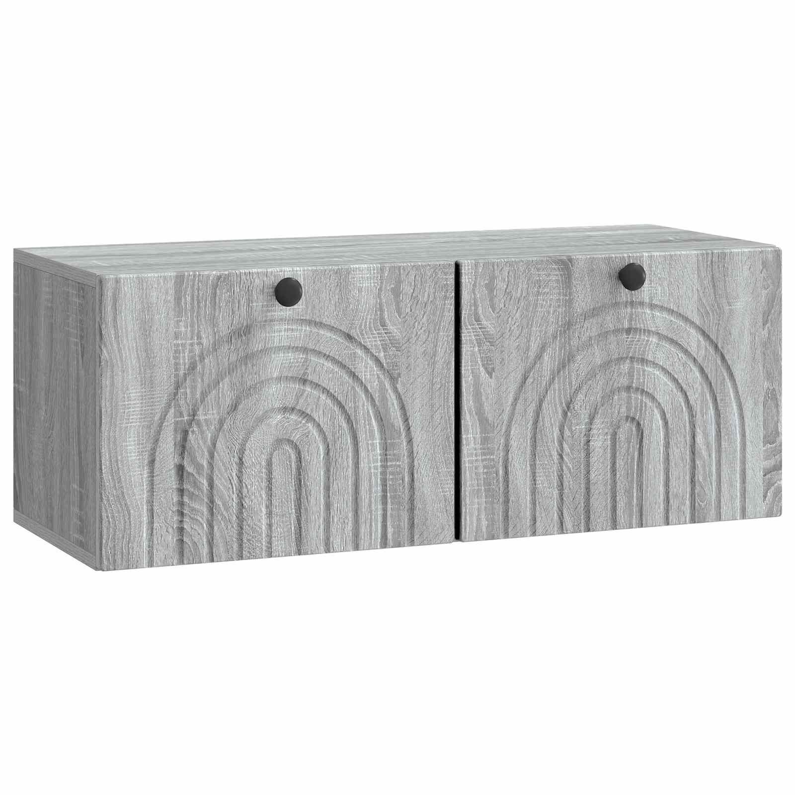 Væghængt TV-skab Vægmonteret Grå sonoma-eg 78,5 x 31 x 30 cm billede