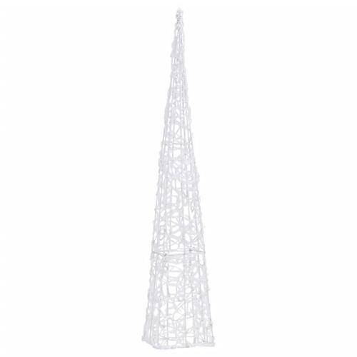 Dekorativ LED-lyskegle 90 cm akryl varm hvid