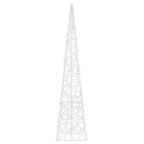 Dekorativ LED-lyskegle 90 cm akryl varm hvid