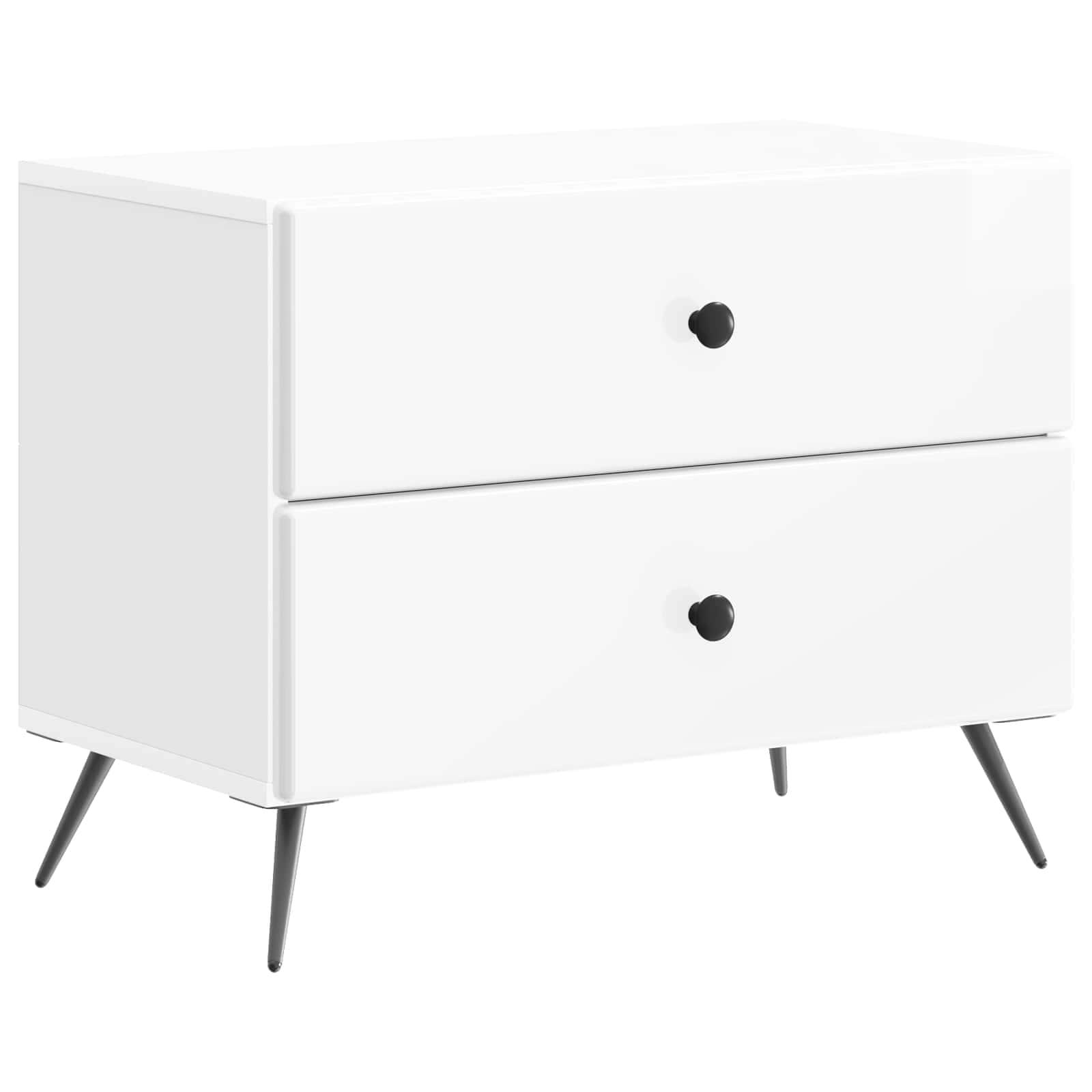 Natskab Hvid højglans 62 x 34,5 x 47,5 cm Konstrueret træ billede