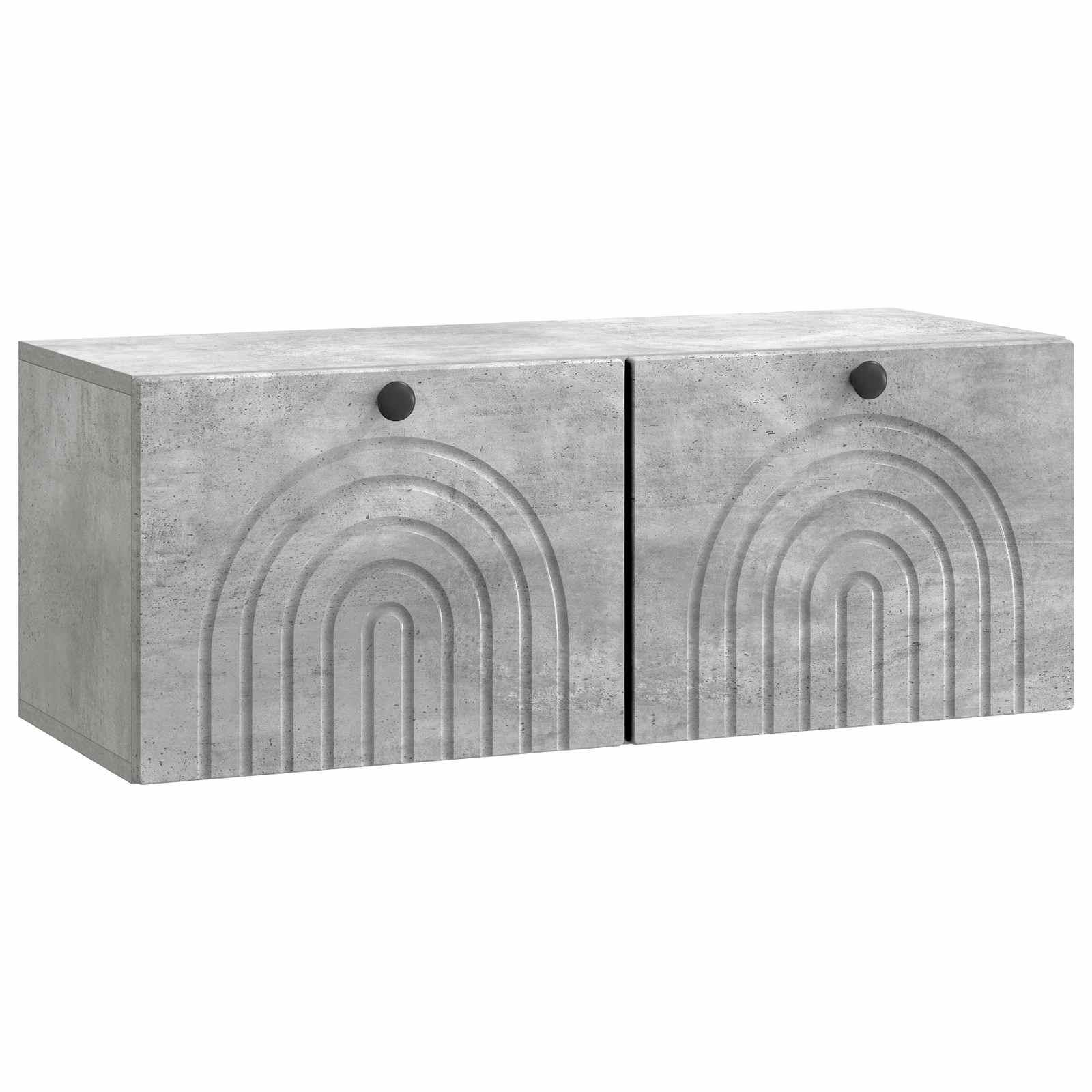 Væghængt TV-skab Betongrå 78,5 x 31 x 30 cm Konstrueret træ billede