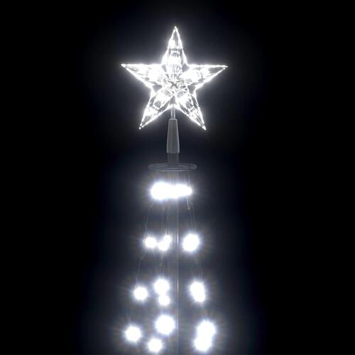 Kegleformet juletræ 84 LED'er 50x150 cm kold hvid