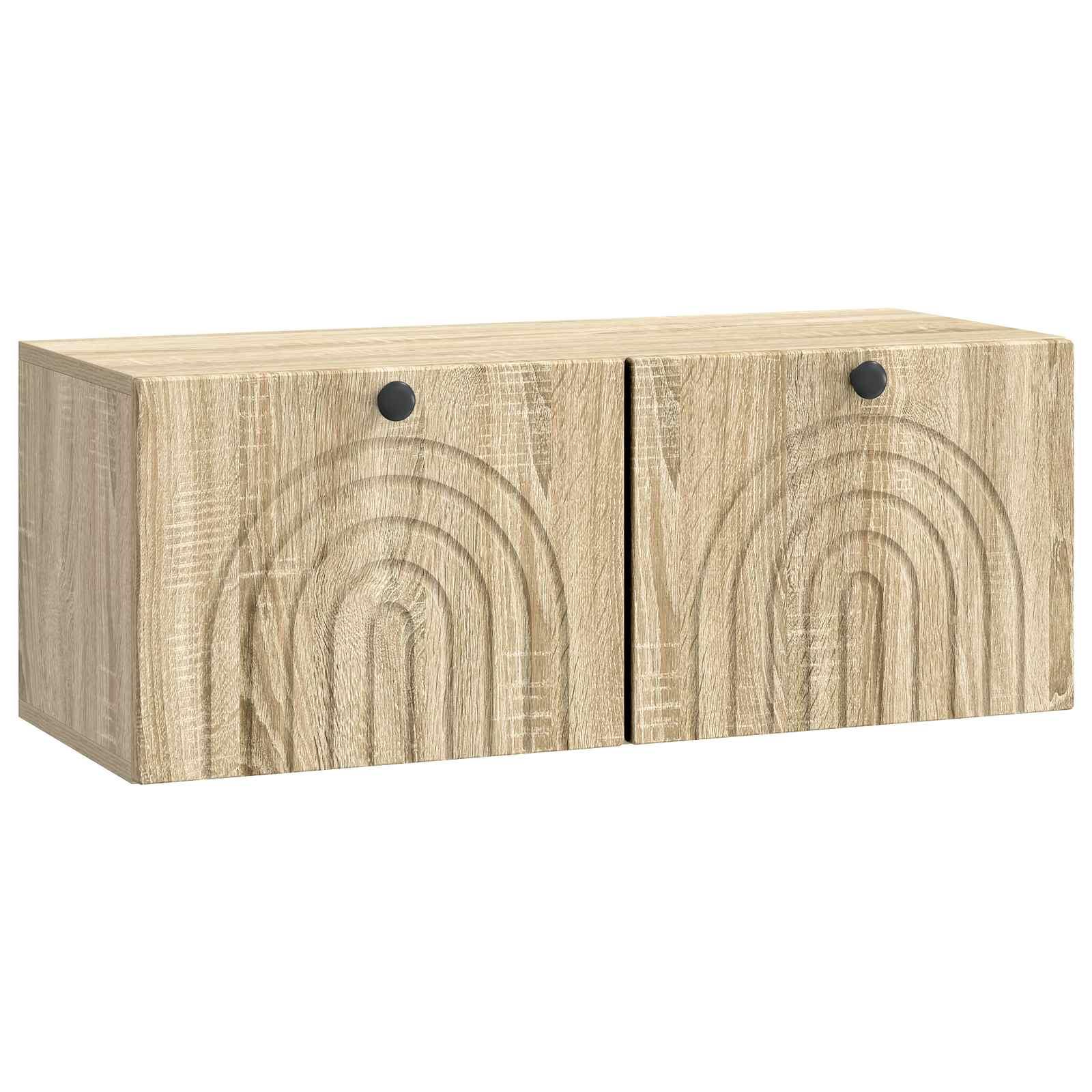 Væghængt TV-skab Sonoma-eg 78,5 x 31 x 30 cm Konstrueret træ billede